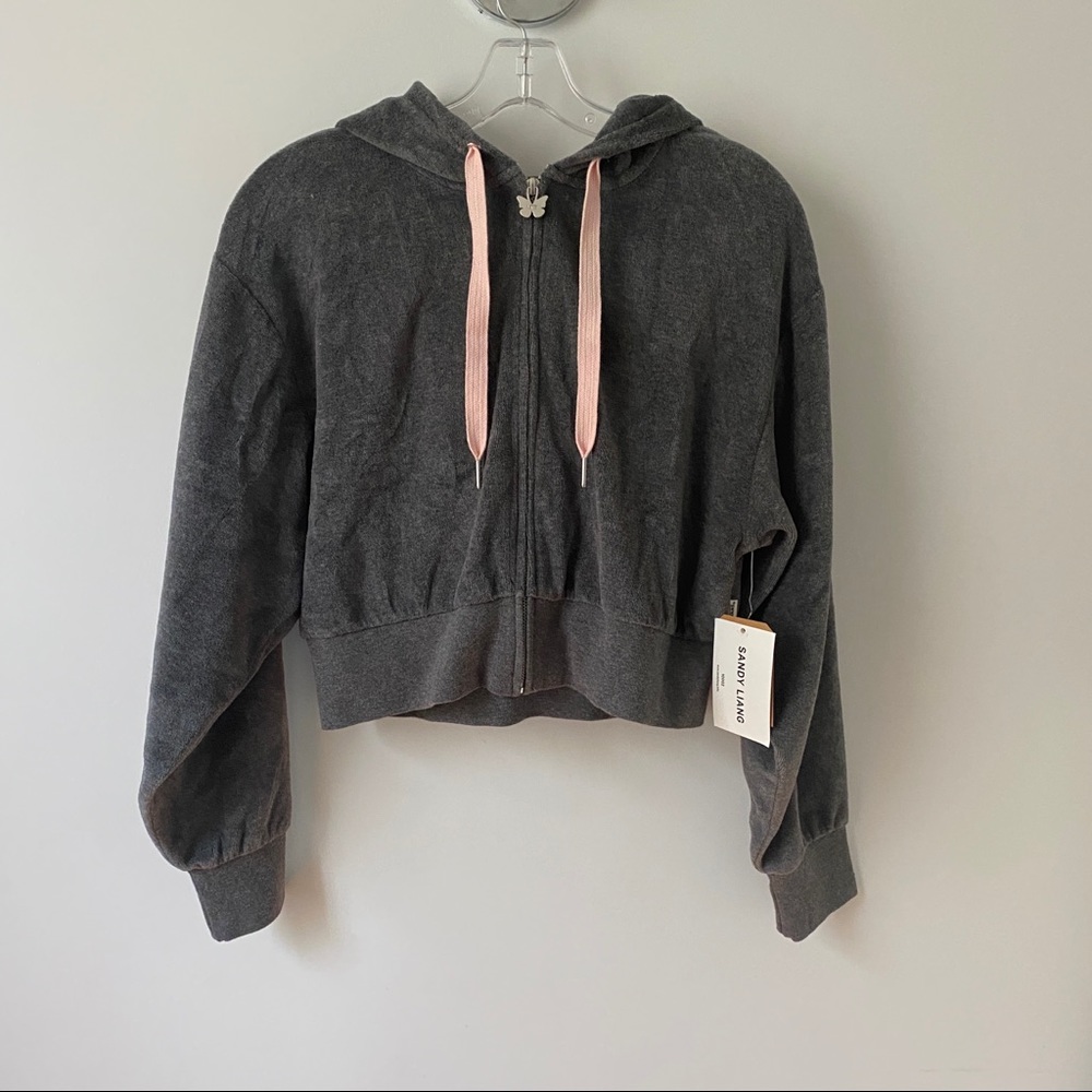VANS x SANDY LIANG Grey Terry Cropped Sweater